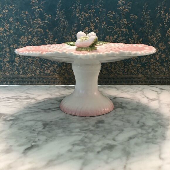 Vintage Leaf Pedestal Serving Plate - Picture 2 of 5